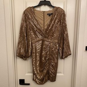 Sequin Gold Fitted Dress